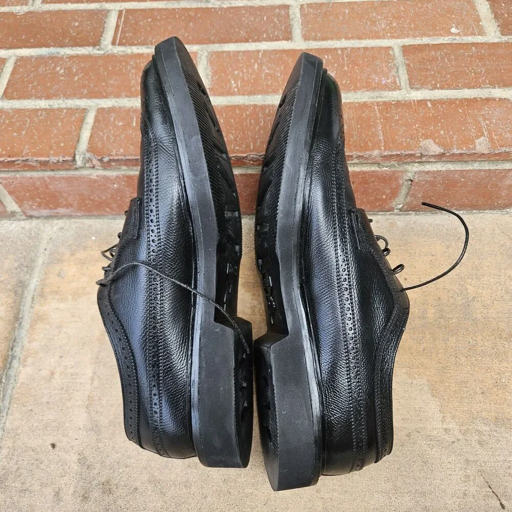 Florsheim Imperial Men's Black Leather Wingtip Dress Shoes Gumlite Sz 10.5C EUC